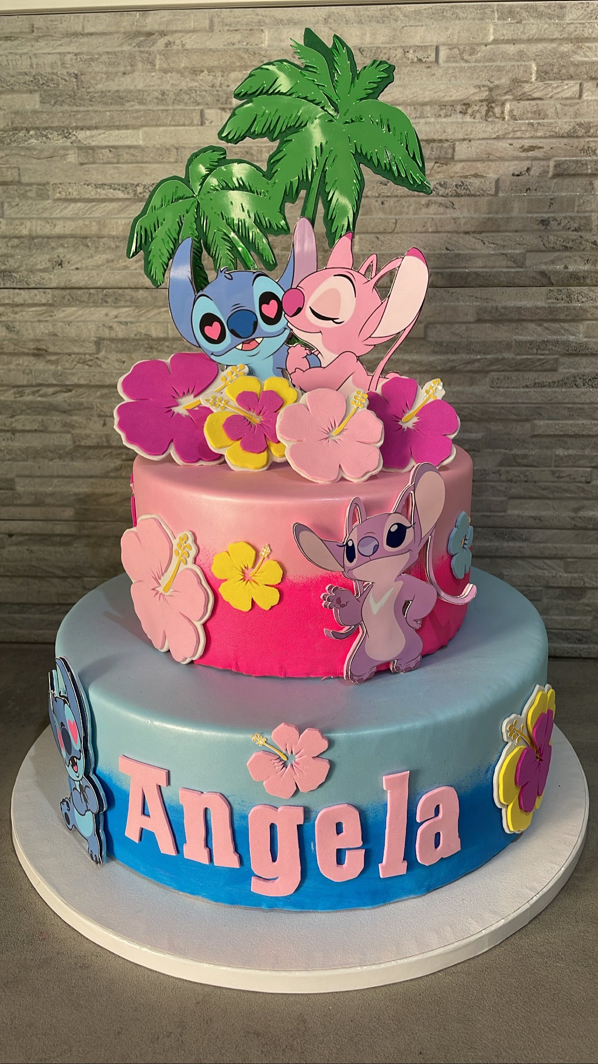 Torta Scenografica Stitch e Angel
