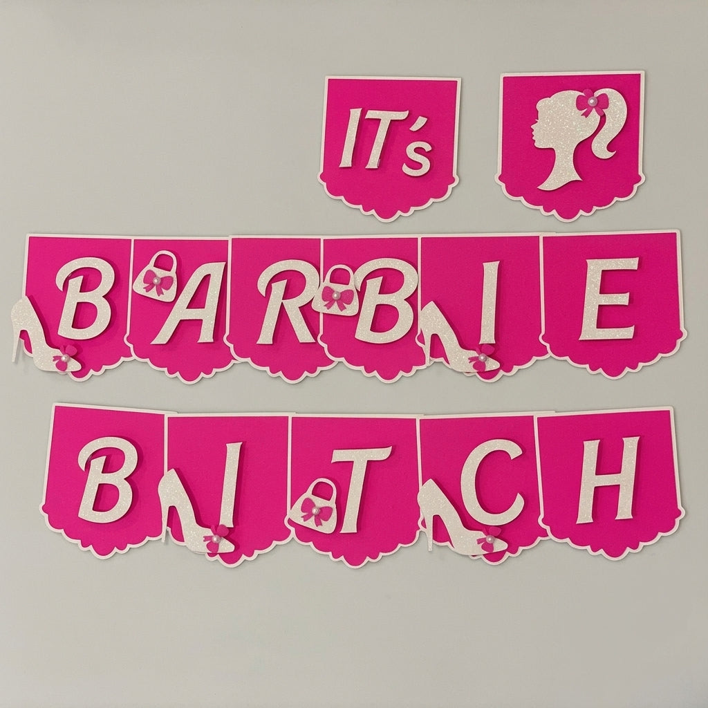 Banner / Striscione "Barbie" Personalizzato | Decorazione Festa a Tema e Compleanno