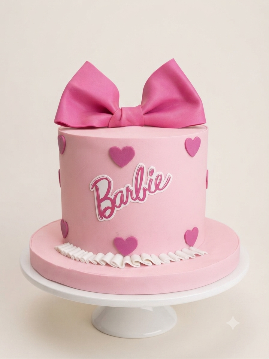Torta Scenografica in Gomma EVA a Tema Barbie - Artigianale e Personalizzabile