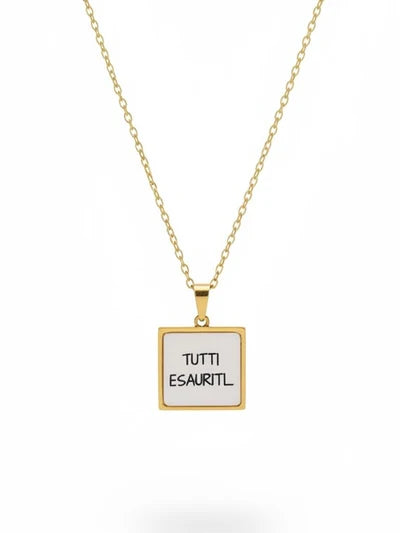 Collana Ciondolo Quadro "Tutti Esauriti" – Gioiello Ironico