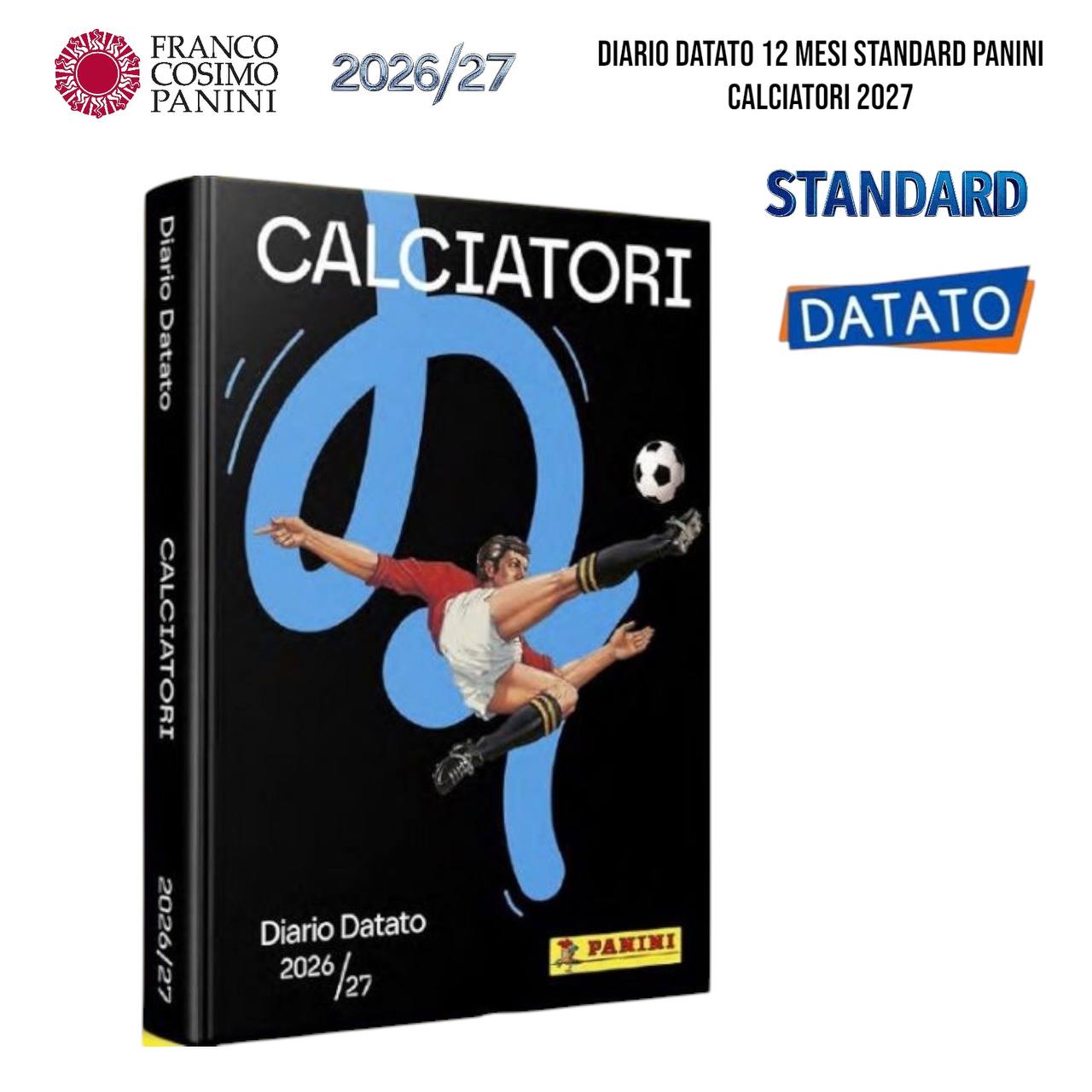 Diario Datato 12 Mesi Panini Calciatori 2026/2027 – Formato Standard (Franco Cosimo Panini)