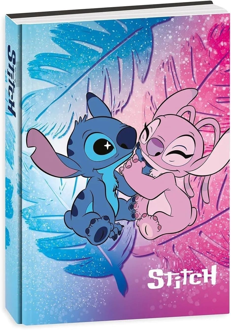 Diario scolastico Disney Stitch e Angel – Notebook Copertina Rigida per Scuola, Ufficio e Diario Segreto | Design Tropicale Rosa e Blu