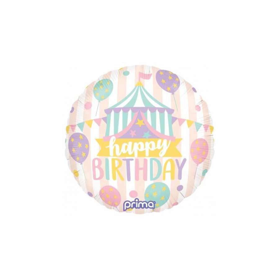 Shape 18"/45cm Happy Birthday pastel Circus