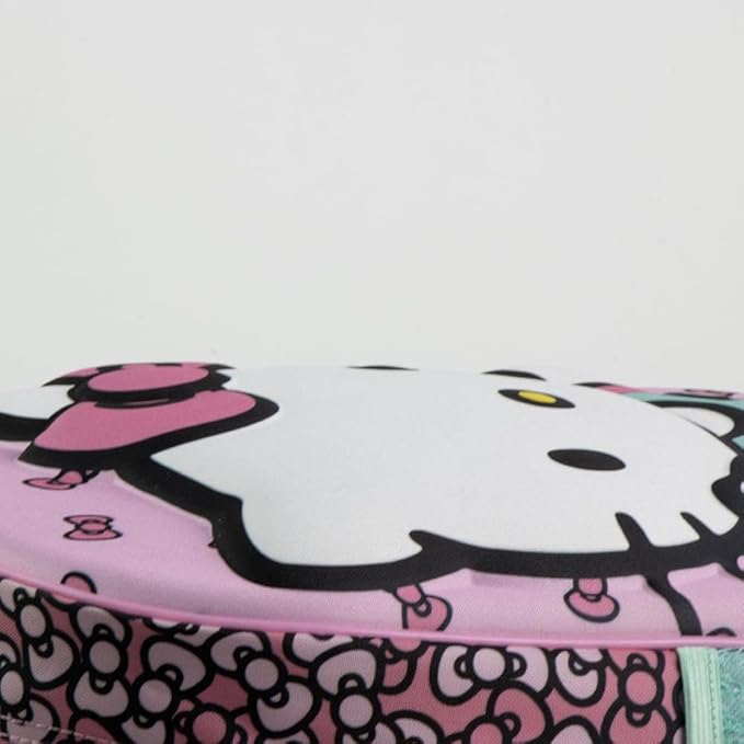 Zaino asilo Hello Kitty borsa con immagini in rilievo scuola passeggio accessorio per bambini 32 cm