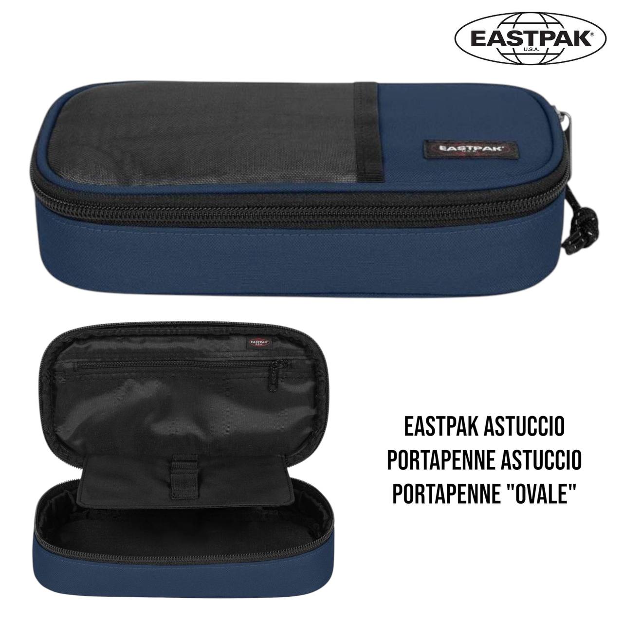 Astuccio Eastpak Oval Single - Portapenne Ovale Capiente per Scuola e Ufficio