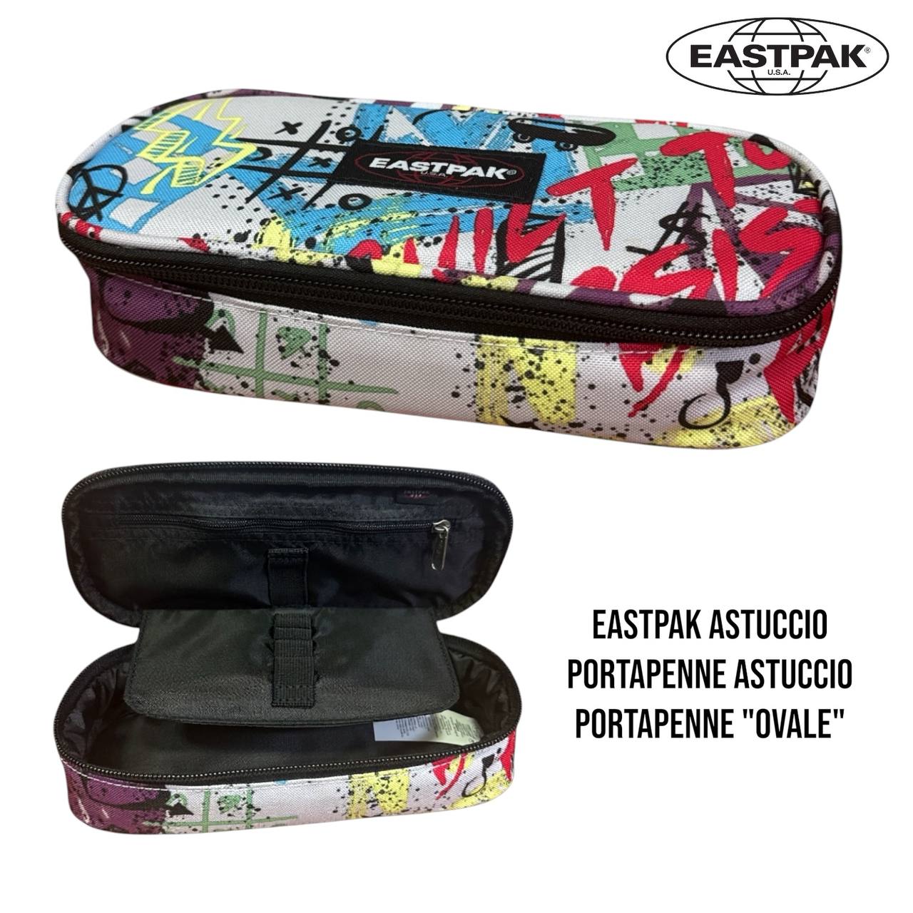 Astuccio Eastpak Oval Single - Portapenne Ovale Capiente per Scuola e Ufficio