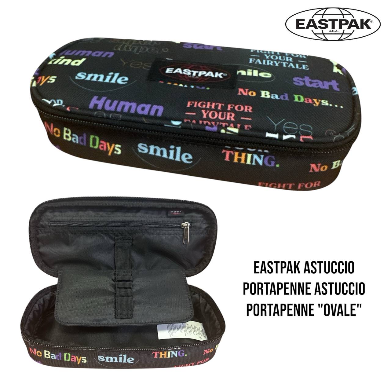 Astuccio Eastpak Oval Single - Portapenne Ovale Capiente per Scuola e Ufficio