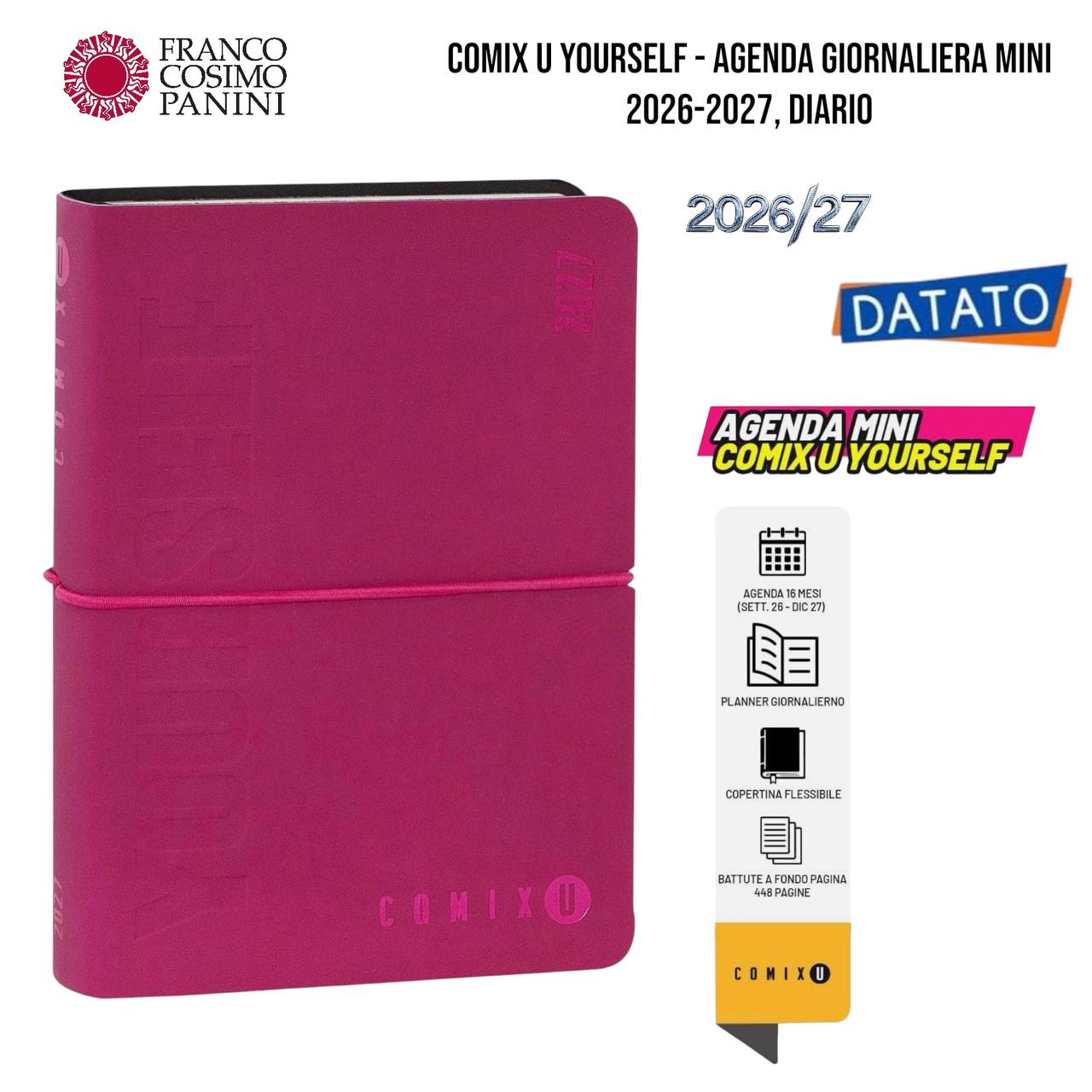 Diario Agenda Scolastica 2026-2027 (16 Mesi) - Comix U Yourself, Me & Edizioni Speciali Panini
