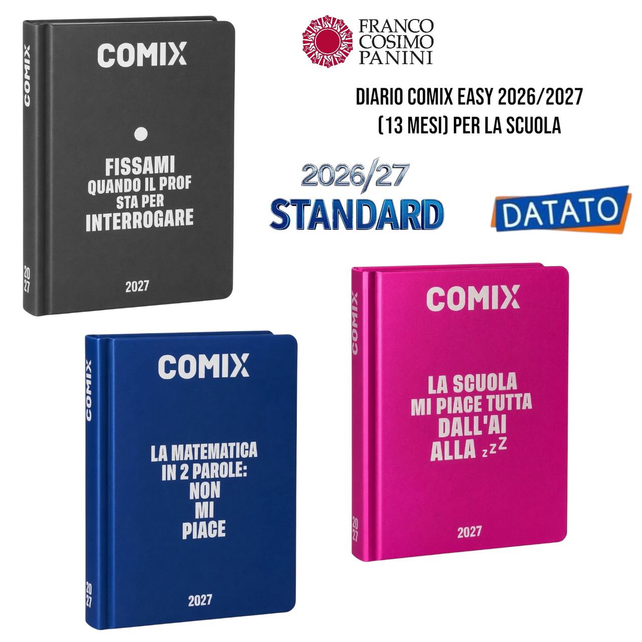 Diario Comix Easy 2026/2027 (13 Mesi) - Formato Standard per la Scuola Franco Cosimo Panini
