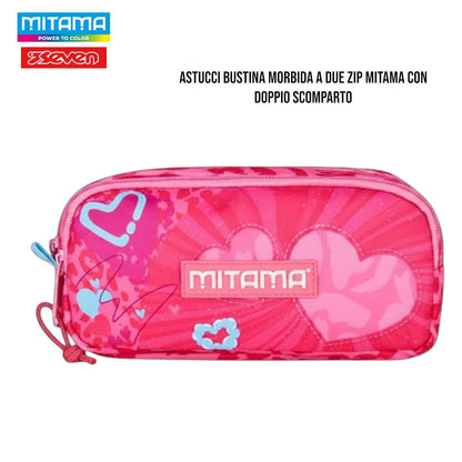 Astuccio Scuola 2 Zip / Tombolone Mitama - Fantasie Assortite per Ragazzi e Ragazze