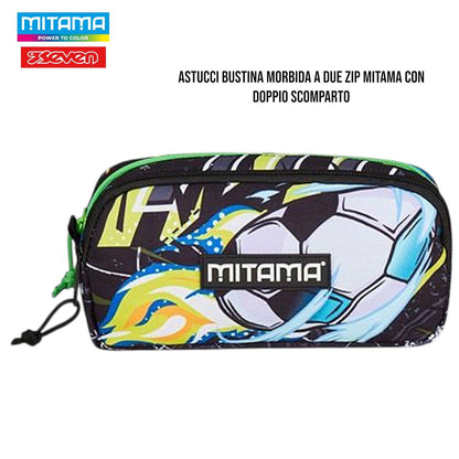 Astuccio Scuola 2 Zip / Tombolone Mitama - Fantasie Assortite per Ragazzi e Ragazze