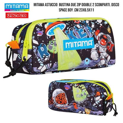 Astuccio Scuola 2 Zip / Tombolone Mitama - Fantasie Assortite per Ragazzi e Ragazze