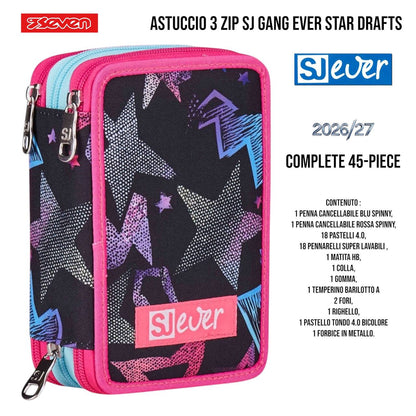 Astuccio 3 Zip Seven SJ Gang Completo 45 Pezzi - Fantasie Assortite