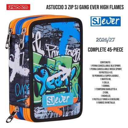 Astuccio 3 Zip Seven SJ Gang Completo 45 Pezzi - Fantasie Assortite