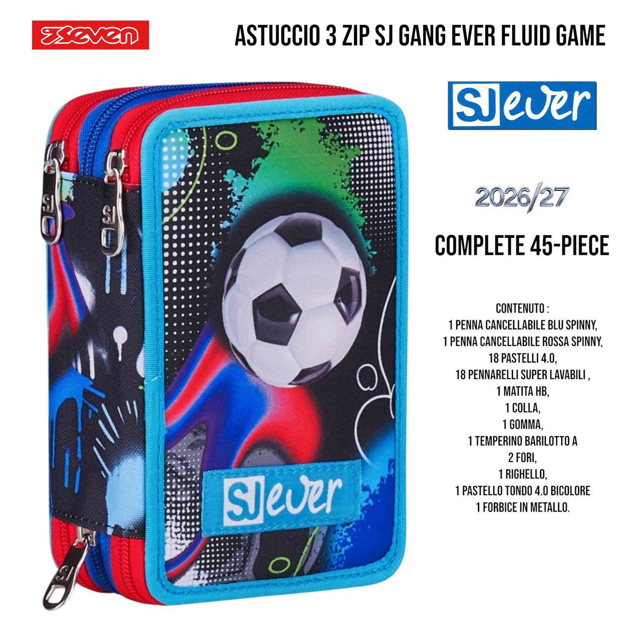 Astuccio 3 Zip Seven SJ Gang Completo 45 Pezzi - Fantasie Assortite