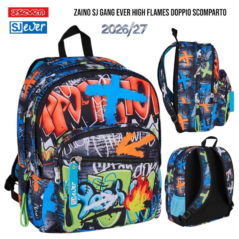Zaino Doppio Scomparto Seven SJ Gang - Fantasie Assortite
