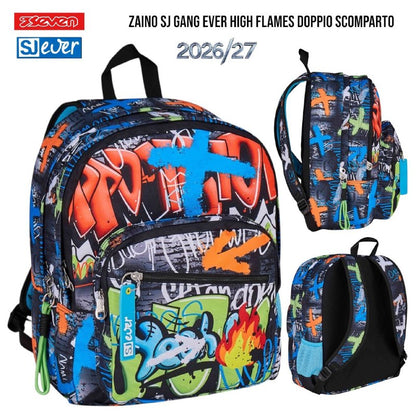 Zaino Doppio Scomparto Seven SJ Gang - Fantasie Assortite