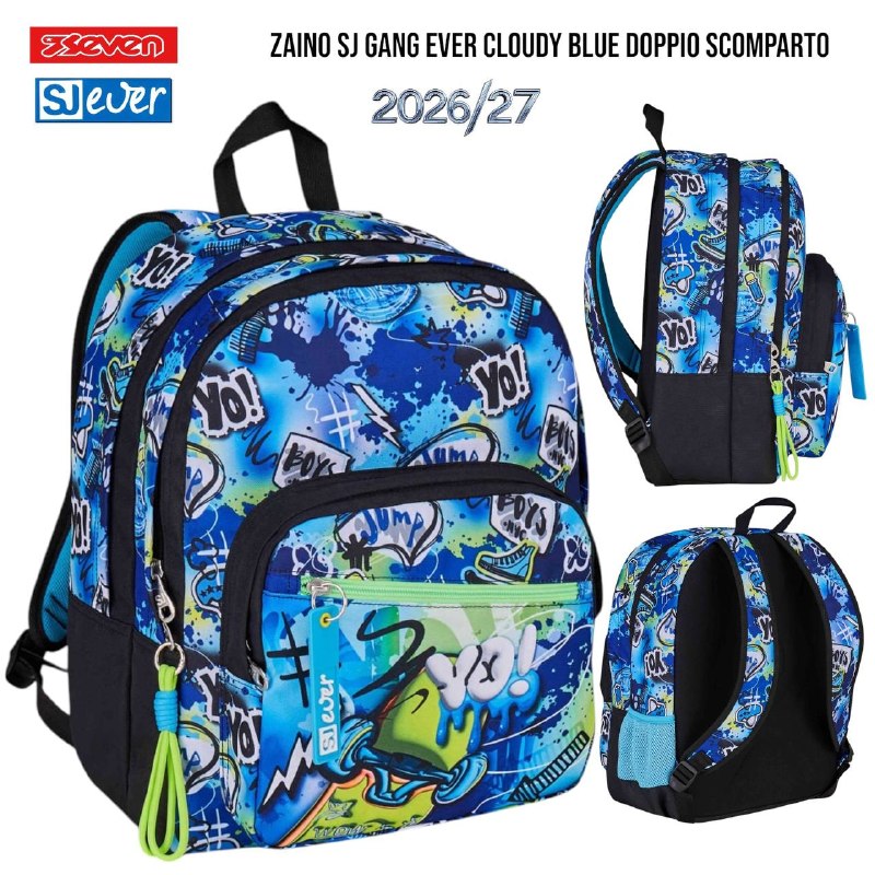 Zaino Doppio Scomparto Seven SJ Gang - Fantasie Assortite