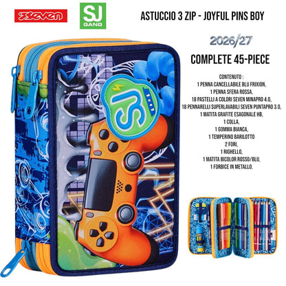 Astuccio Scuola 3 Zip Completo Mitama / Seven - Fantasie Assortite (47-50 Pezzi) (Copia)
