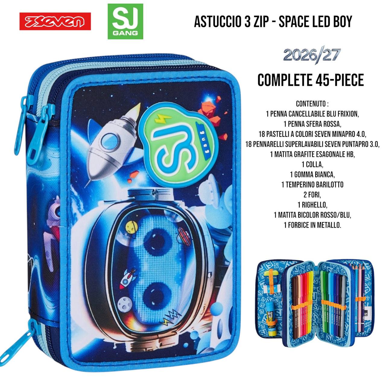 Astuccio Scuola 3 Zip Completo Mitama / Seven - Fantasie Assortite (47-50 Pezzi) (Copia)