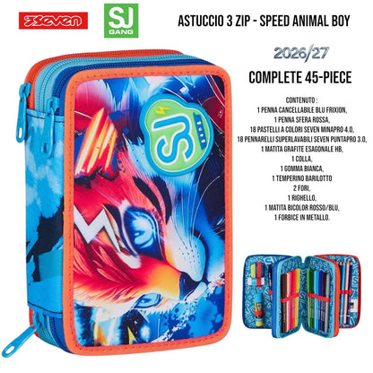 Astuccio Scuola 3 Zip Completo Mitama / Seven - Fantasie Assortite (47-50 Pezzi) (Copia)