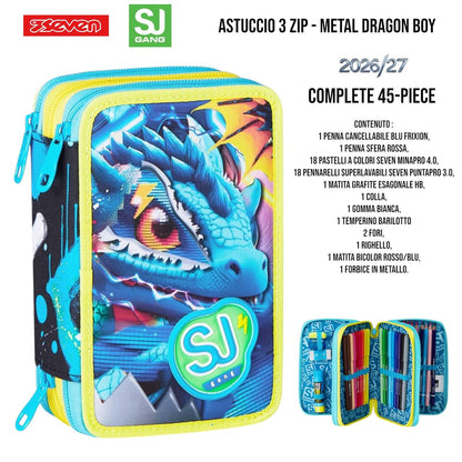 Astuccio Scuola 3 Zip Completo Mitama / Seven - Fantasie Assortite (47-50 Pezzi) (Copia)