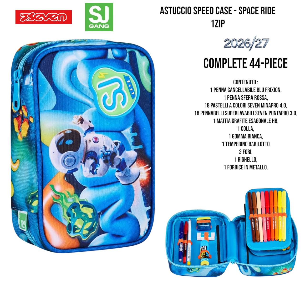 Astuccio Scuola 3 Zip Completo Mitama / Seven - Fantasie Assortite (47-50 Pezzi) (Copia)
