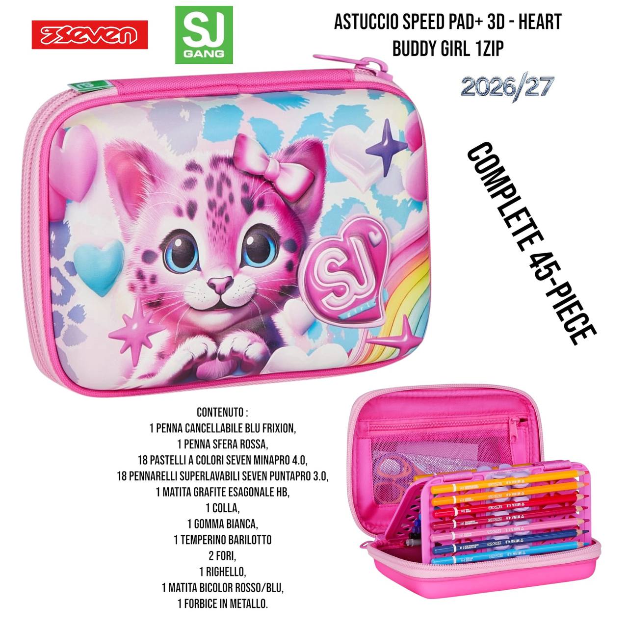 Astuccio Scuola 3 Zip Completo Mitama / Seven - Fantasie Assortite (47-50 Pezzi) (Copia)