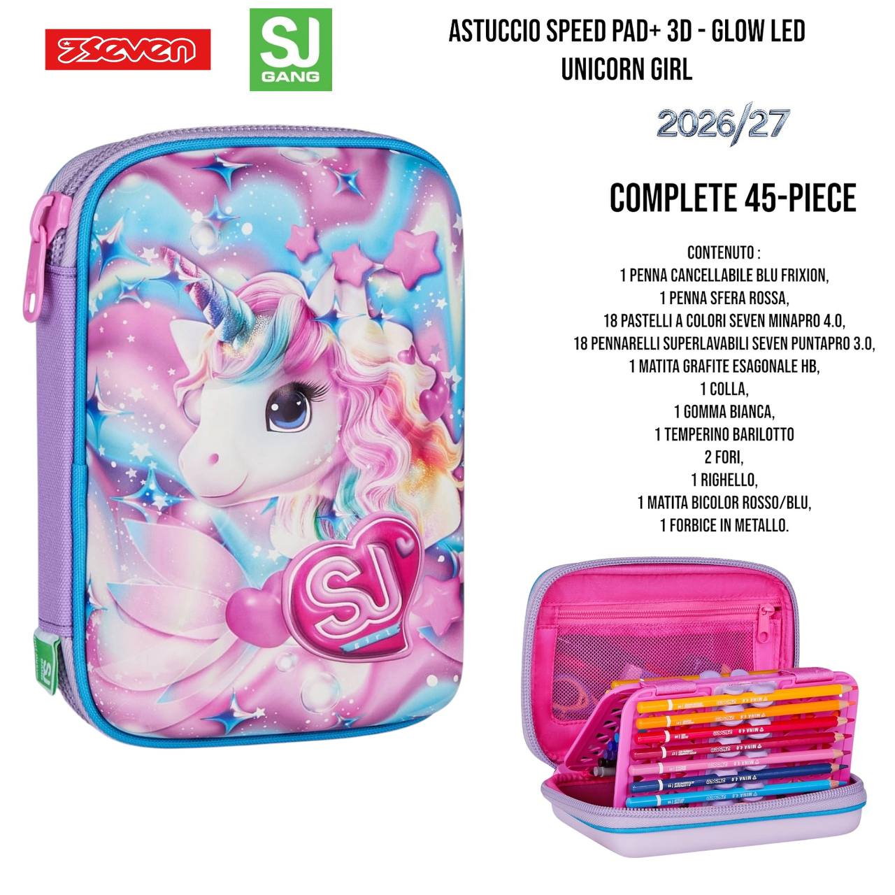 Astuccio Scuola 3 Zip Completo Mitama / Seven - Fantasie Assortite (47-50 Pezzi) (Copia)