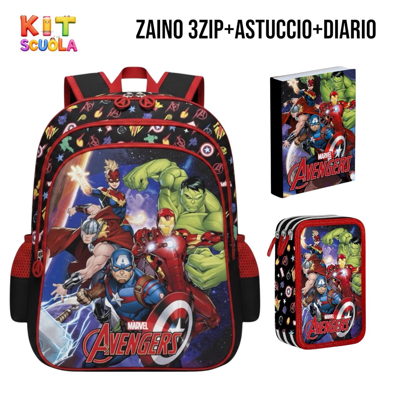 Kit Scuola Completo Dragon Ball Super – Zaino (o Trolley) + Diario + Astuccio 3 Zip | Franco Cosimo Panini (Copia)