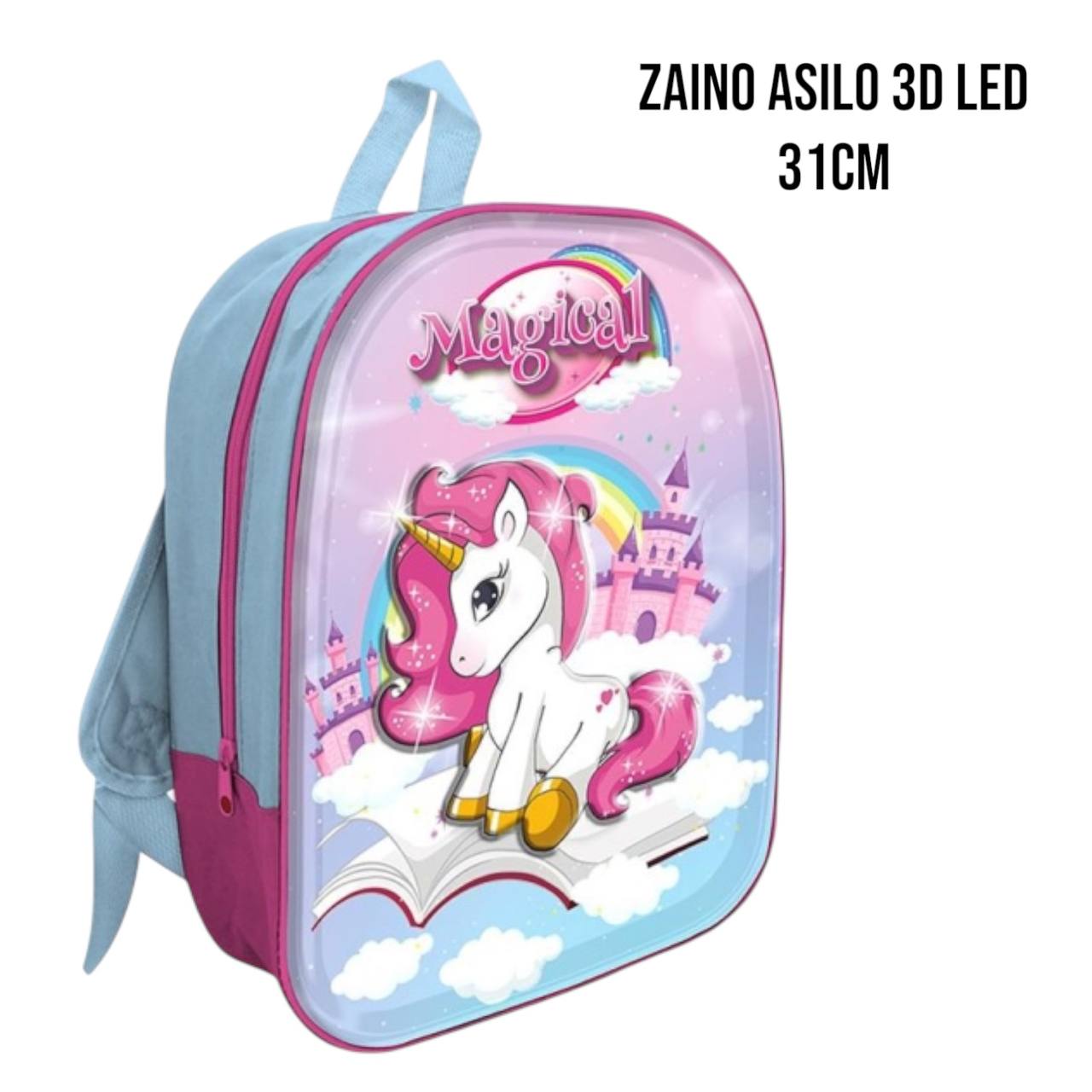 SCUOLA 2026 ZAINO ASILO 3D LED