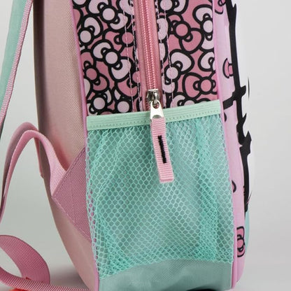 Zaino asilo Hello Kitty borsa con immagini in rilievo scuola passeggio accessorio per bambini 32 cm