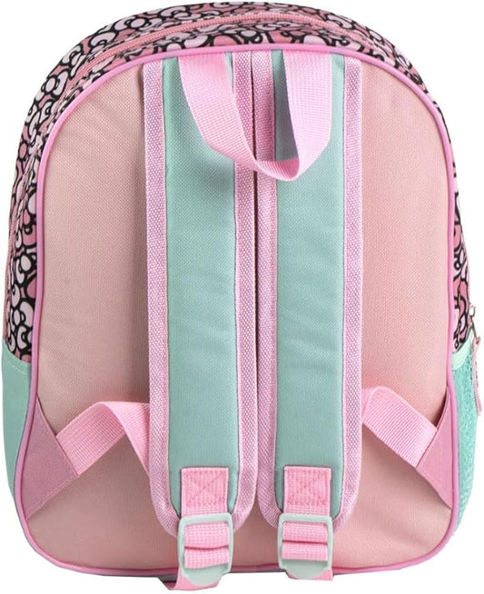 Zaino asilo Hello Kitty borsa con immagini in rilievo scuola passeggio accessorio per bambini 32 cm
