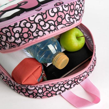 Zaino asilo Hello Kitty borsa con immagini in rilievo scuola passeggio accessorio per bambini 32 cm