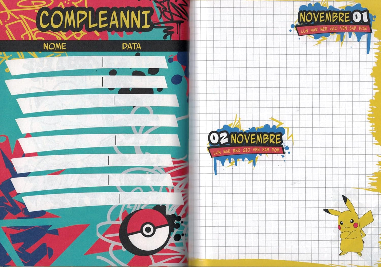 Seven DIARIO AGENDA SCUOLA POKEMON (Blu)