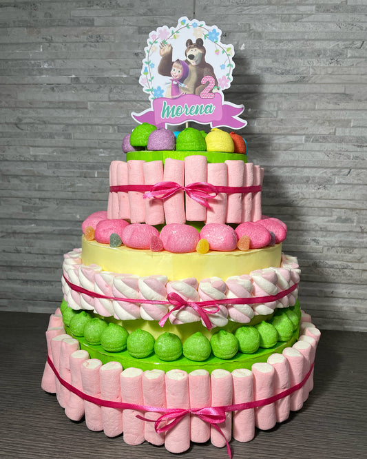 Torta Marshmellow Masha e orso