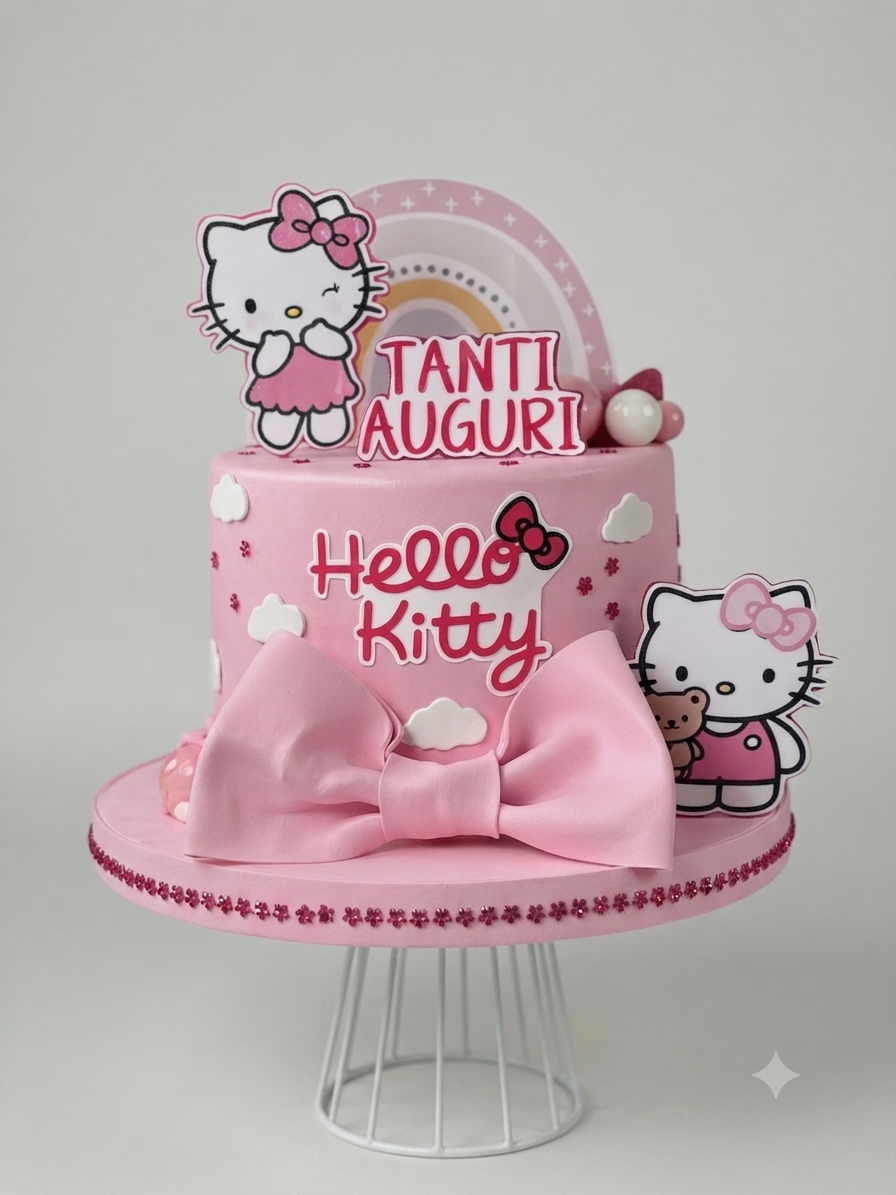 Torta Scenografica Artigianale a tema Hello Kitty