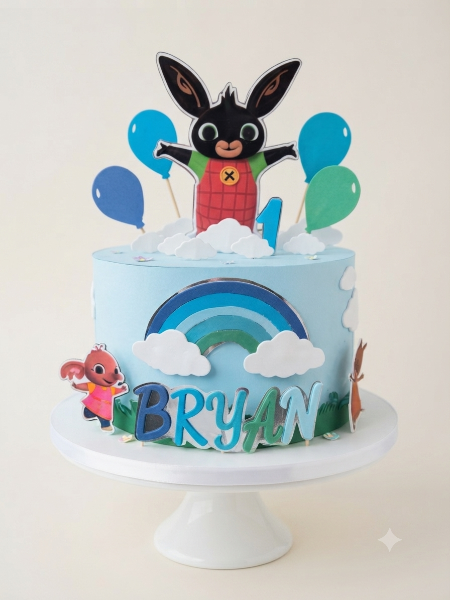 Torta Scenografica in Gomma EVA a Tema Bing - Personalizzabile