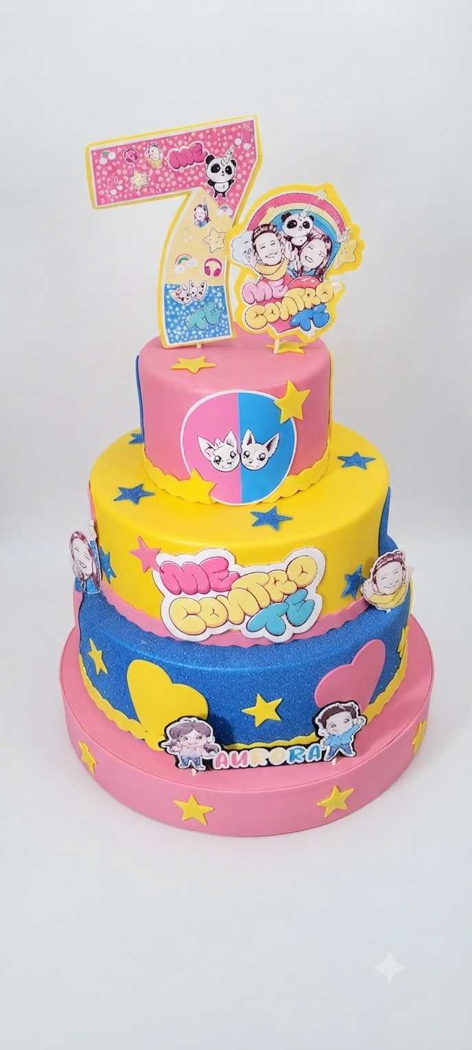 Torta Finta Scenografica a più Piani in Gomma EVA - Tema Me Contro Te