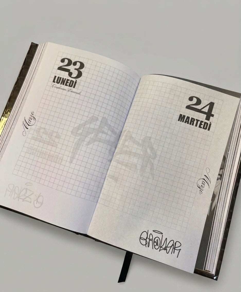 Diario Agenda Geolier x Colourbook – Black Crocodile Edition (Prodotto Ufficiale) 2025/26