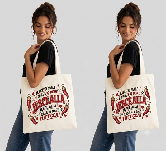 Tote Bag Sciò Sciò Ciucciuè – Borsa in Tela Scaramantica Napoletana