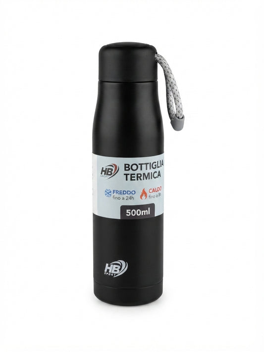 Bottiglia Termica Sportiva in Acciaio Inox da 500ml - Mantiene Freddo (24h) e Caldo (8h)