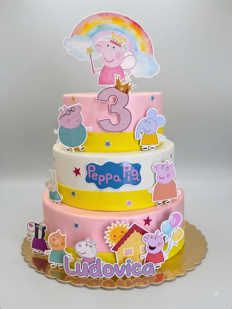 Torta Scenografica Personalizzata "Peppa Pig & Friends"