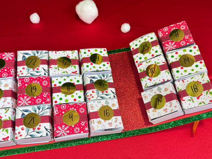 Calendario dell'avvento apertura a libro