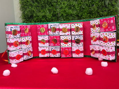 Calendario dell'avvento apertura a libro