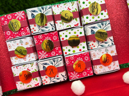 Calendario dell'avvento apertura a libro
