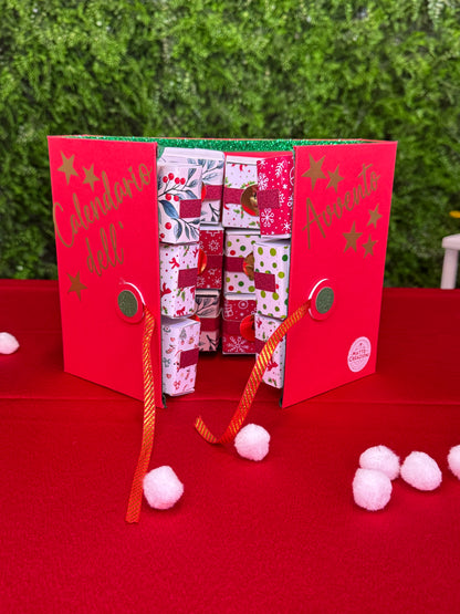 Calendario dell'avvento apertura a libro