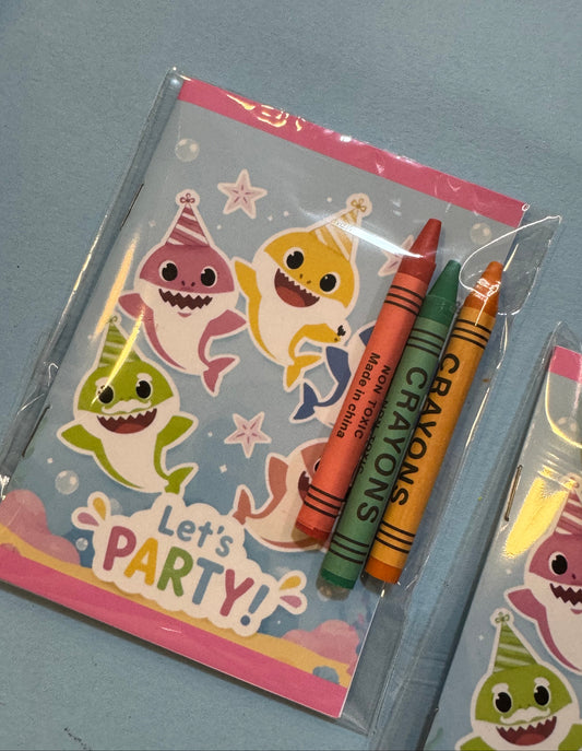 Kit Regalo da Colorare – Album e Pastelli Cera Fine Festa Compleanno Bambini