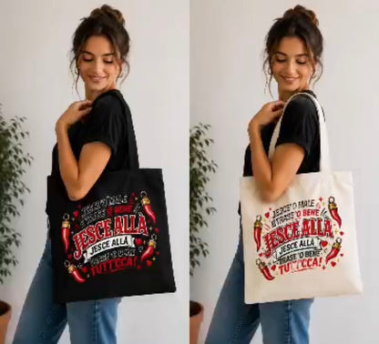 Tote Bag Sciò Sciò Ciucciuè – Borsa in Tela Scaramantica Napoletana