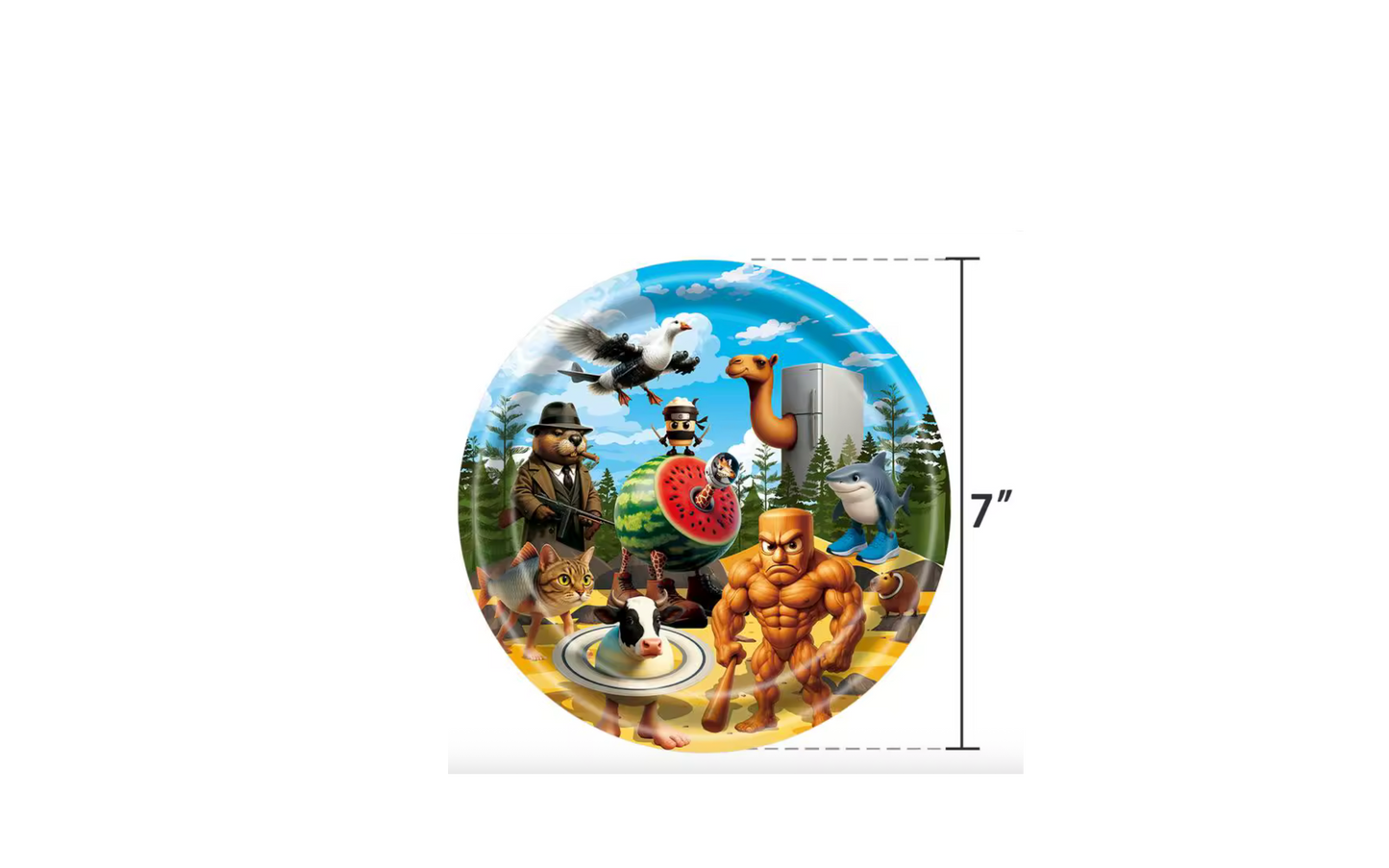 Piattini in carta Brainrot